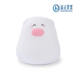Silicone night light on a bedside table