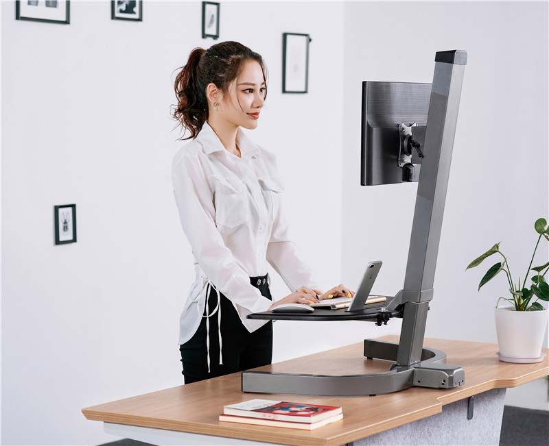Single Display Height Adjustable Monitor Lifted Stand for 13''-32'' Monitor screens-HDWG00 - Image 2