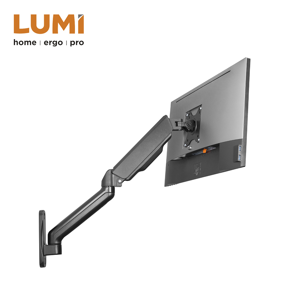 SINGLE MONITOR ELEMENTAL WALL-MOUNTED GAS SPRING MONITOR ARM - Image 3