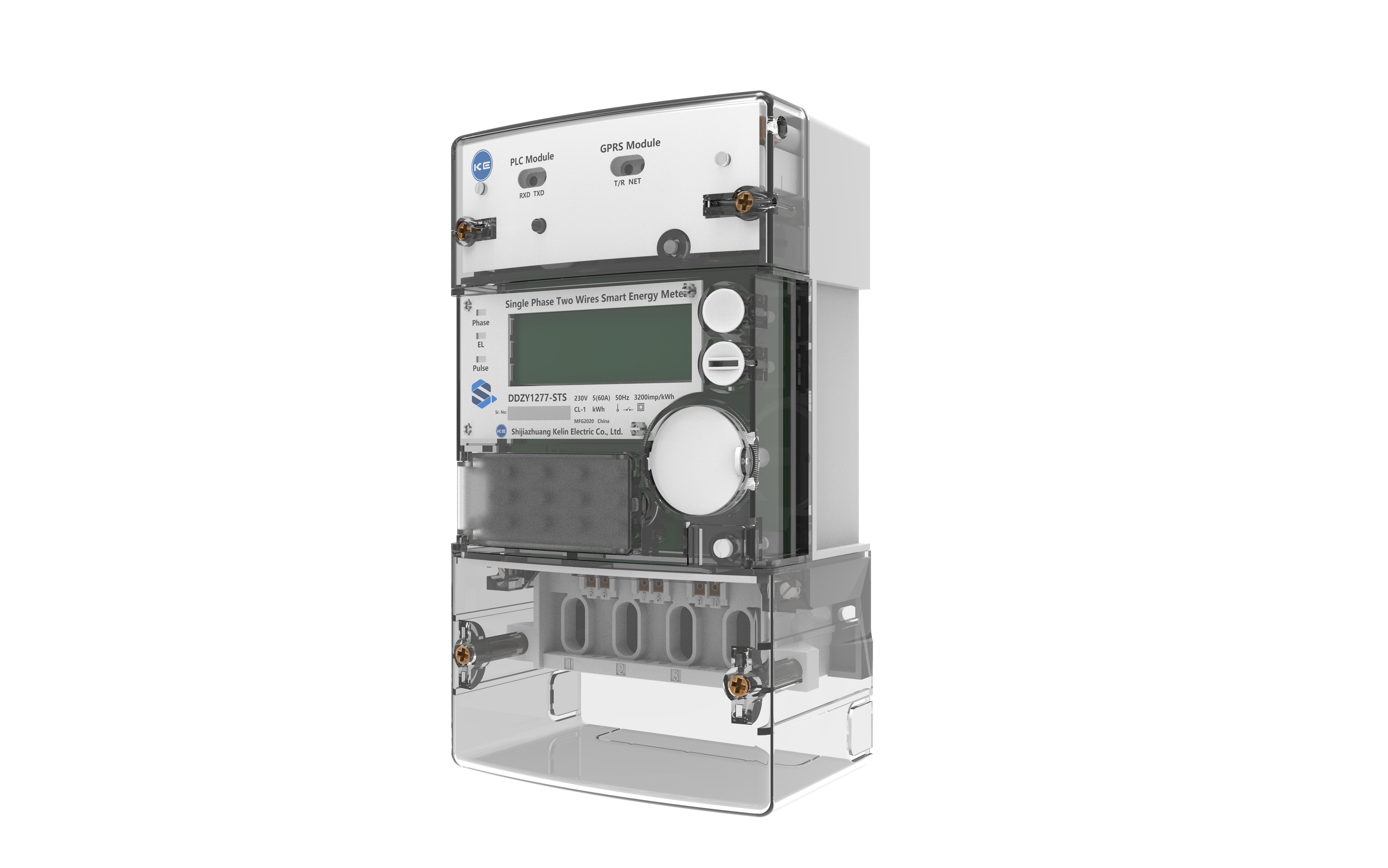 Single Phase Smart Prepayment Energy Meter with LCD Display