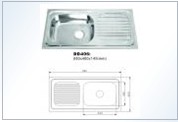 Stainless Steel Kitchen Sink with Drainboard