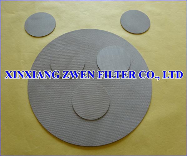 Sintered Porous Metal Filter Disc
