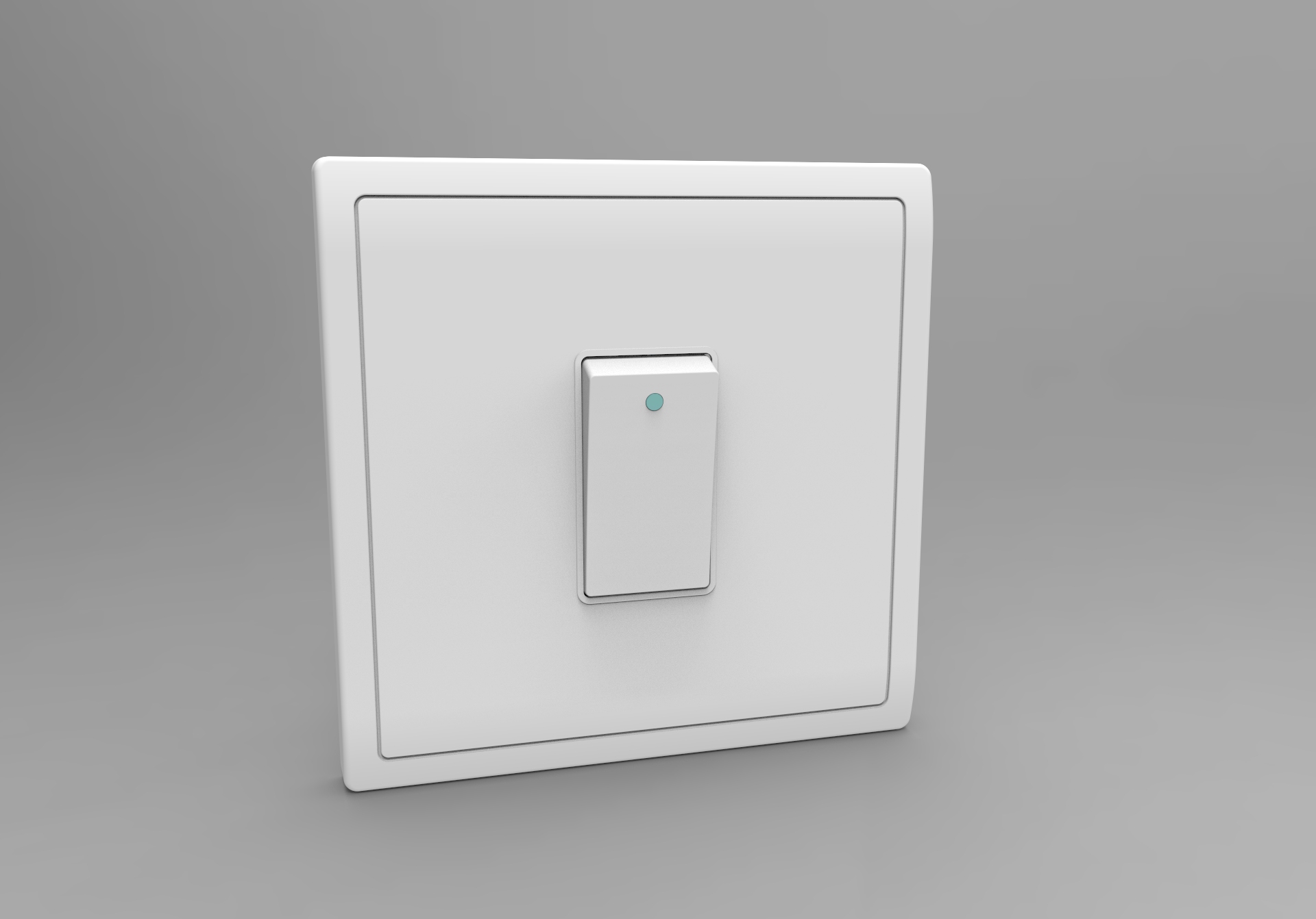 British Standard Wall Switch and Socket with Blue Indicator