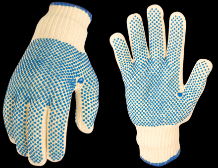 Knitted Work Gloves with Dotted Grip