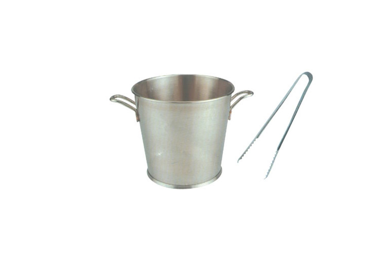 Stainless Steel Ice Bucket with Tongs