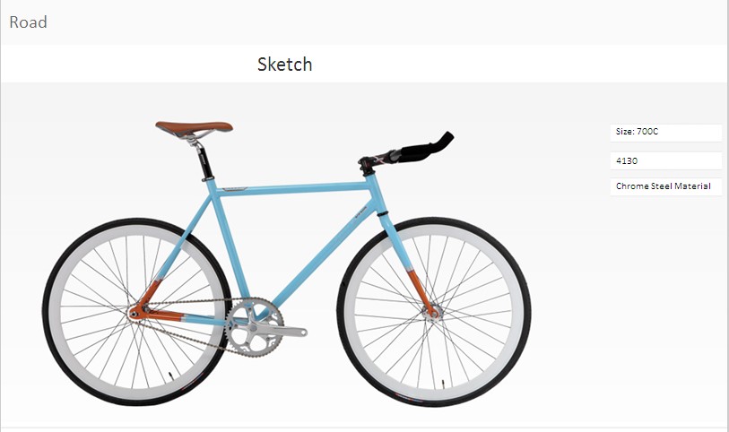Chrome Steel Single-Speed Road Bicycle