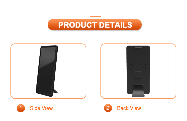 Side and back view of the slim antenna.