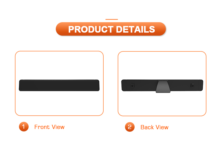 Front and back view of the slim antenna