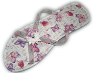 Women's Butterfly Patterned Slide Slipper