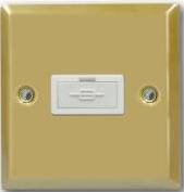 Satin Brass Data Port Faceplate with Sloped Edge