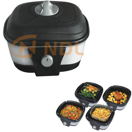Electric Slow Cooker with Portioning Containers