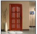 Wood Veneer Interior Door with Raised Panel Design