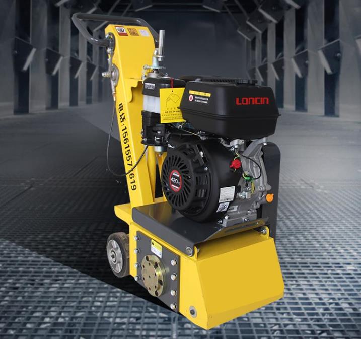 Overview of the road milling machine on site
