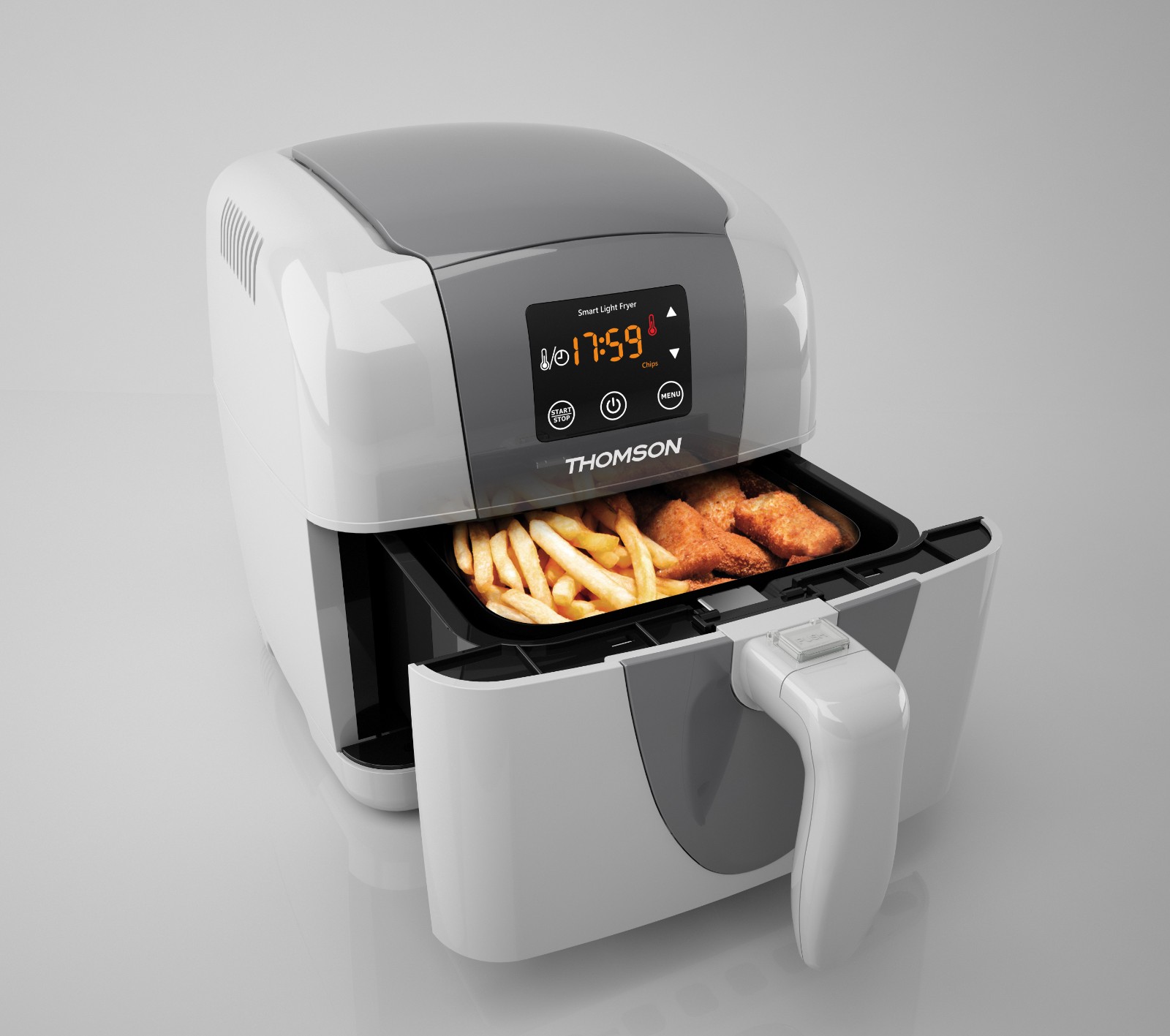 small home appliance air fryer air oven with 2.0L basket stainless steel housing touchable - Image 2
