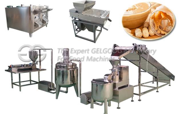 Components of the peanut butter production line