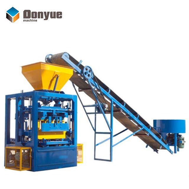 Small Scale QT4-24 Semi-automatic Concrete Cement Block Brick Machine - Image 3