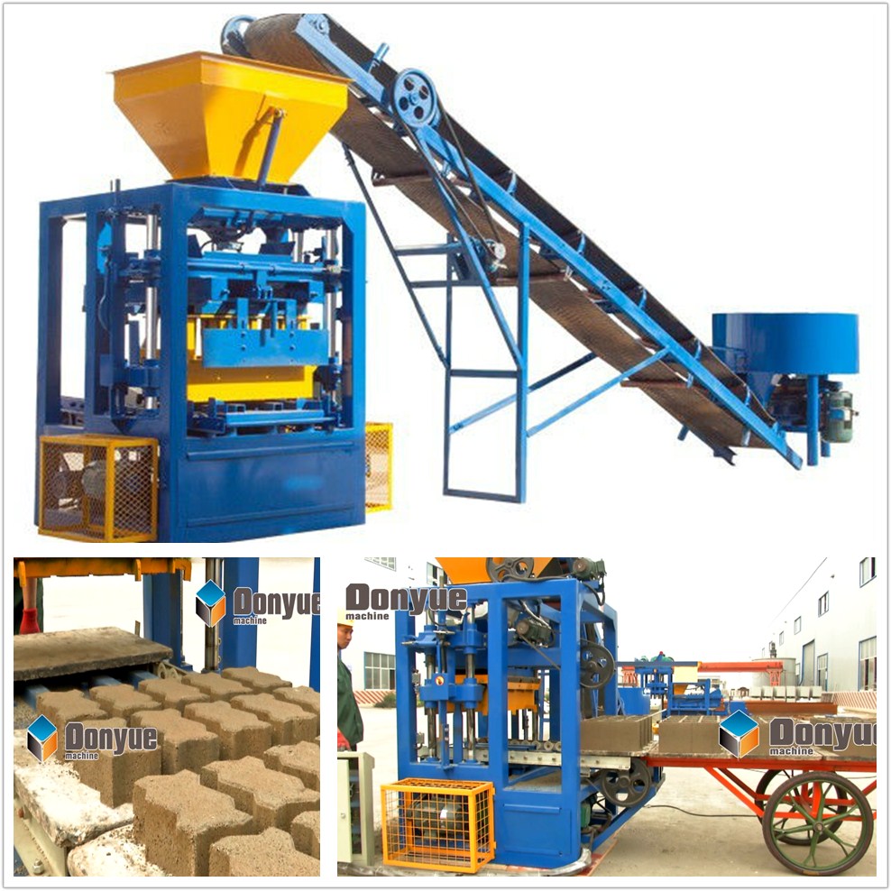 Small Scale QT4-24 Semi-automatic Concrete Cement Block Brick Machine - Image 2