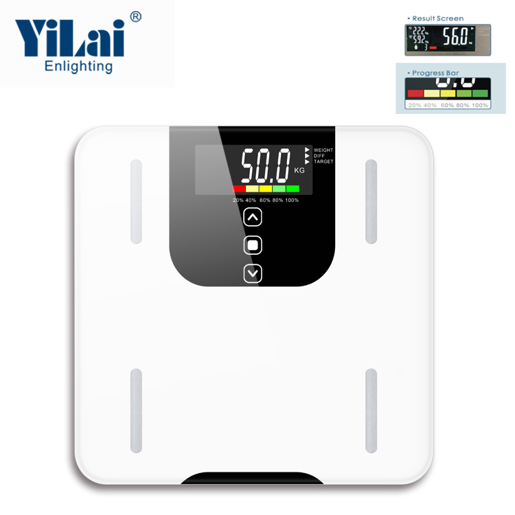 Smart body fat scale with 5 degree progress color bars fashion design body weighing scale - Image 2