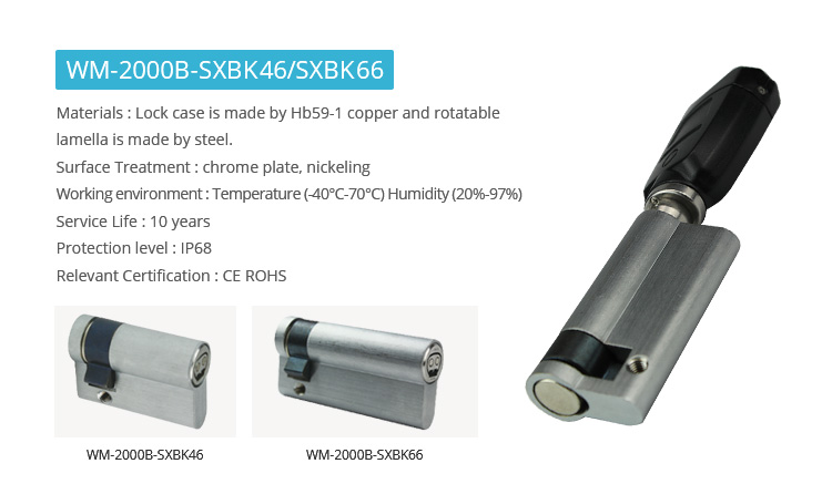 Smart key lock component details