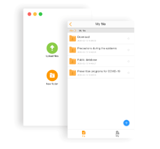 File management and document sharing interface