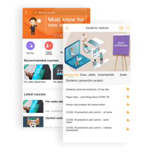 Online training module interface