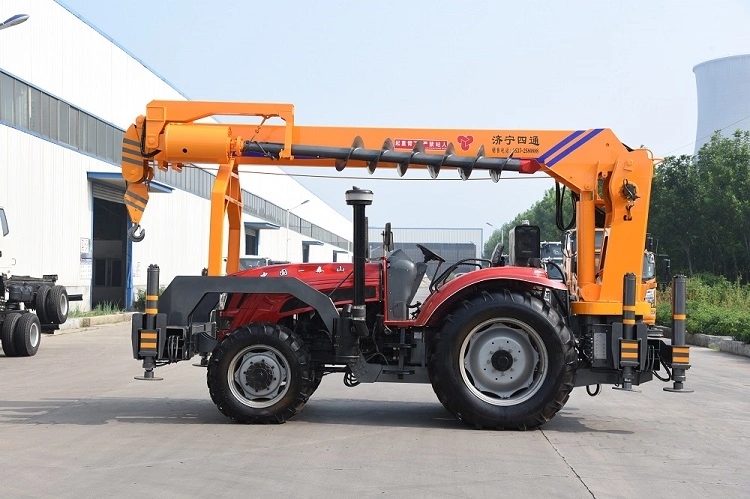 8-Ton Rough Terrain Crane with Auger Attachment