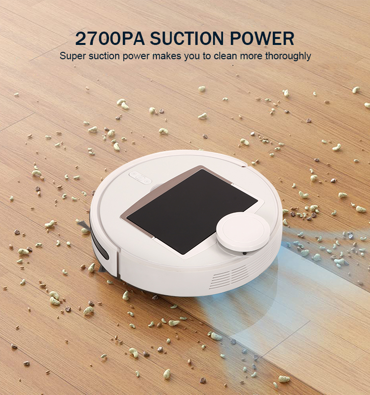 Robot vacuum suction power illustration