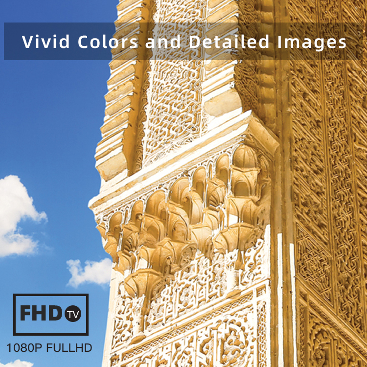 Close up shot highlighting vivid colors on the LED display