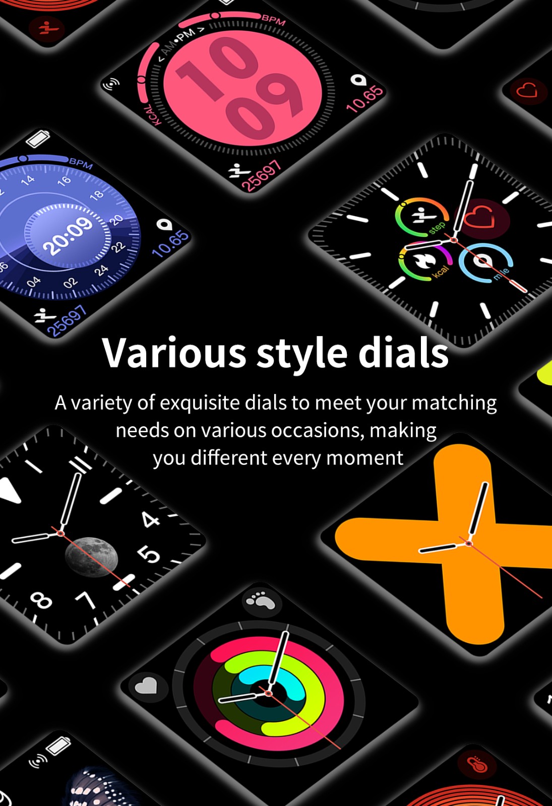 Smart Watch with Interchangeable Straps and Health Monitoring