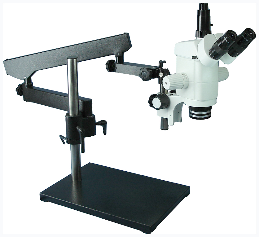 Trinocular Stereo Microscope with Boom Stand