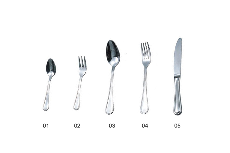 Silverware Set with Spoons, Forks, and Knife