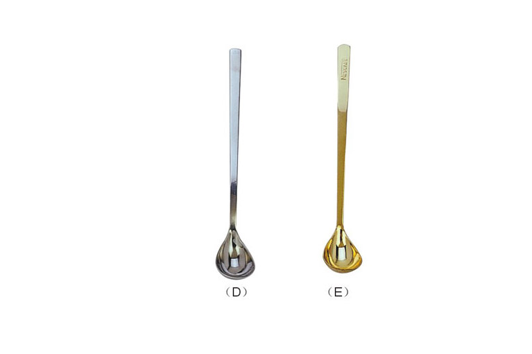 Teardrop Bowl Spoons, Silver and Gold Finish