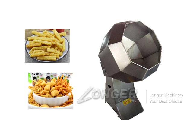 Polygonal snack food seasoning machine unit
