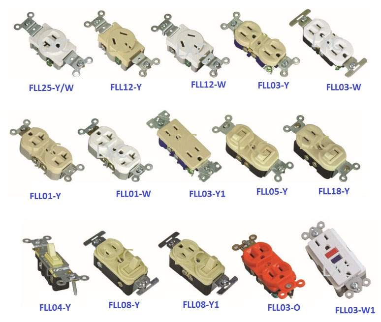 Electrical Power Outlet and Switch Assortment