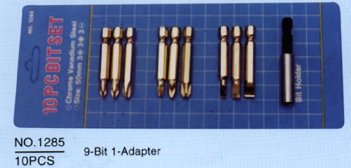 50mm Chrome Vanadium Steel Bit Set with Adapter