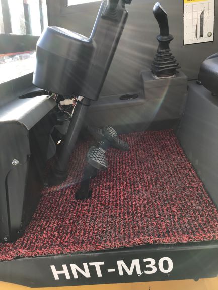 Ergonomic operator cabin interior with control levers