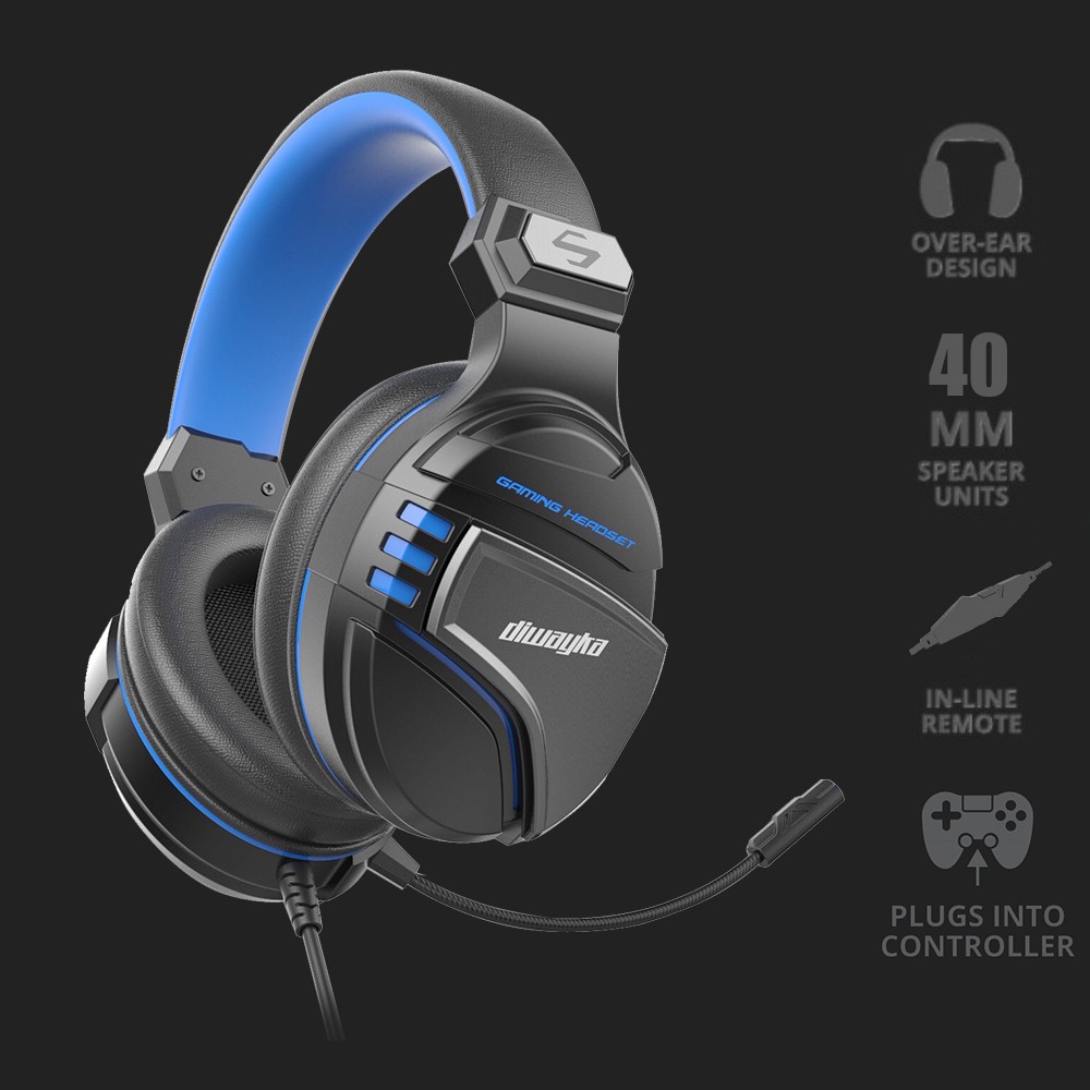 RGB Gaming Headset with Mic-Mute and Volume Control
