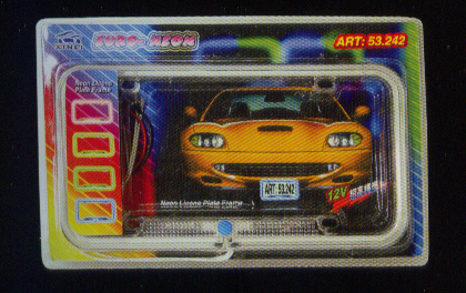 Neon License Plate Frame