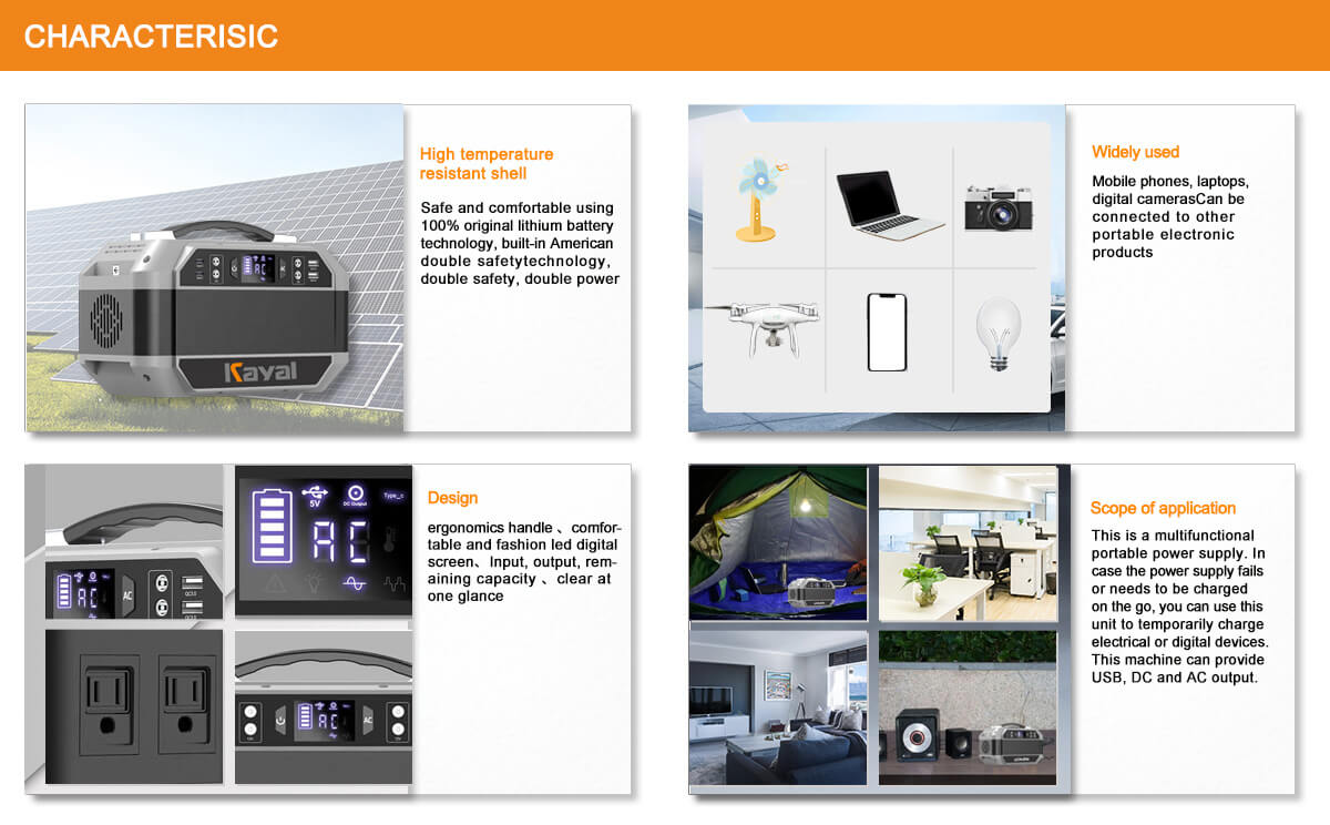 Portable power station digital display and handle