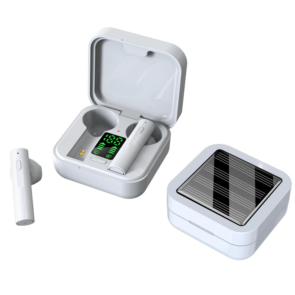 Solar charging Mini Bluetooth 5.0 digital display Bluetooth earphone - Image 3