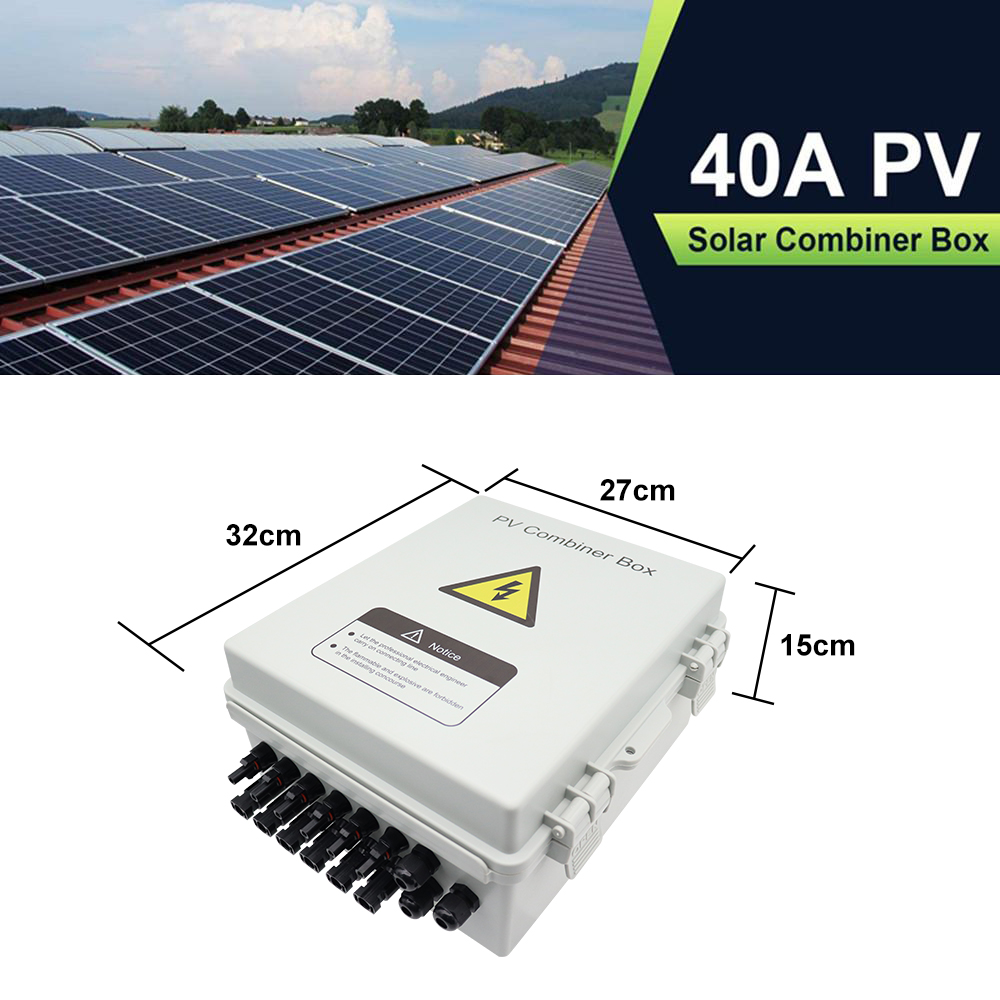 External dimensions of the IP65 solar combiner box