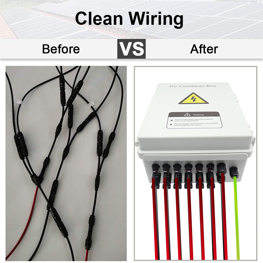 Before and after wiring comparison