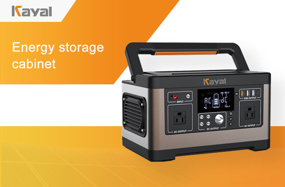 Portable energy storage station showing interface and port layout