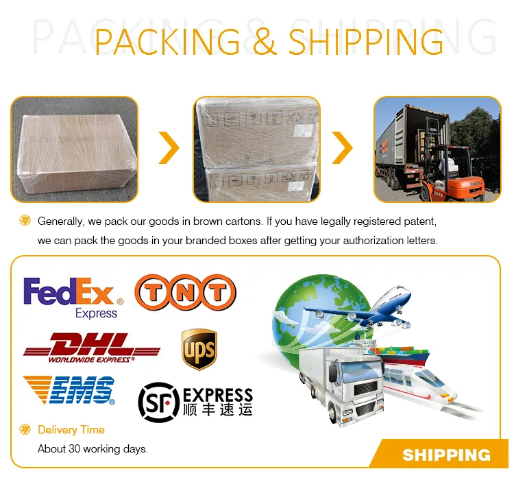 Packing and shipping process