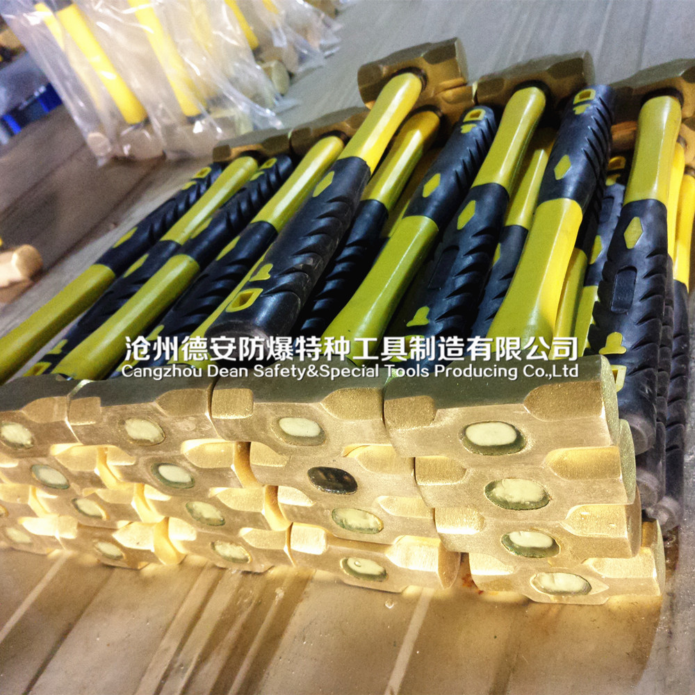 Sparkfree sledge hammer with tpr handle safety brass cu beryllium bronze - Image 2