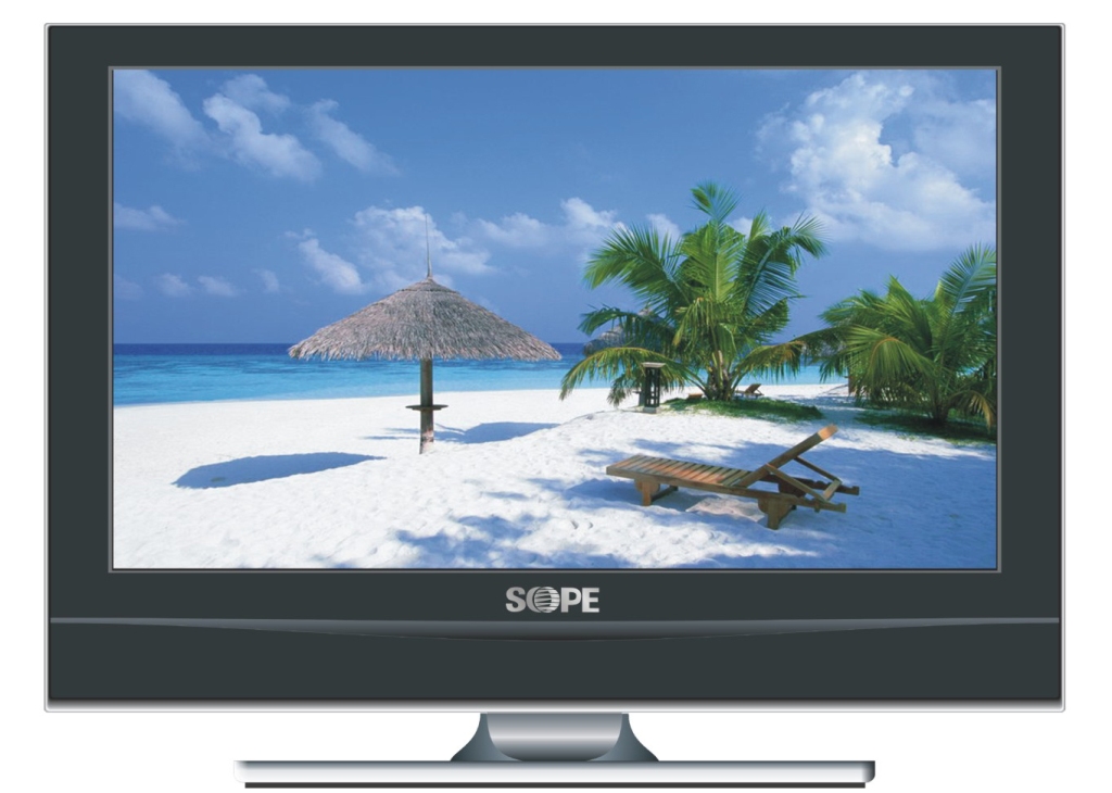 LCD Television with Integrated Stand