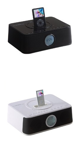Speaker System with iPod Dock and Digital Clock