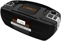 Portable Stereo Boombox with CD Player, Cassette, and AM/FM Radio