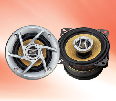 Loudspeaker with Multi-Spoke Grille and Yellow Cone Speaker