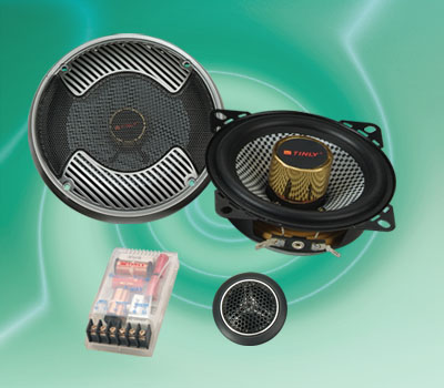 Component Speaker System with Woofer, Tweeter, and Crossover